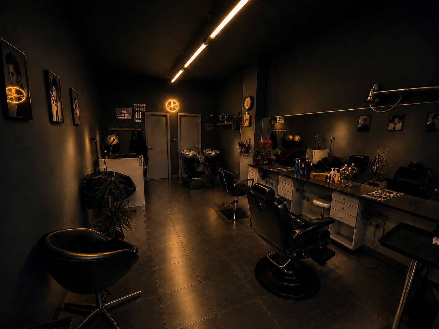 Interior de la peluquería